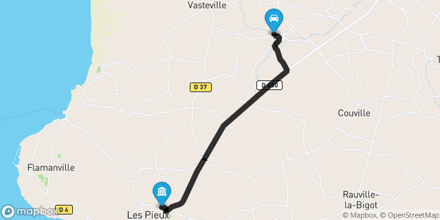 Itinéraire vers Pieux