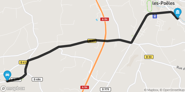 Itinéraire vers Villedieu-les-Poêles