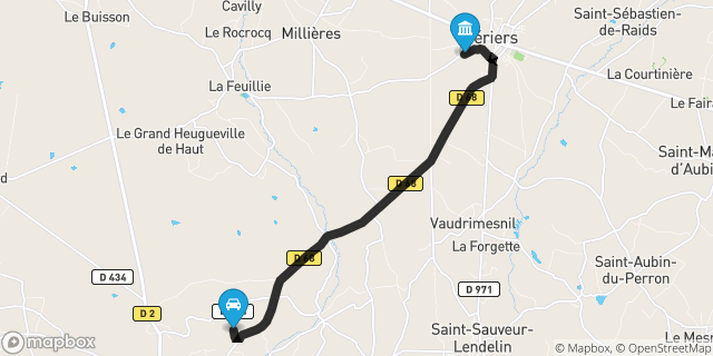 Itinéraire vers Périers