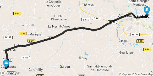Itinéraire vers Saint-Lô