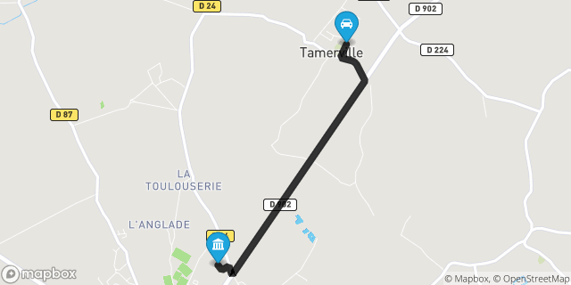 Itinéraire vers Valognes