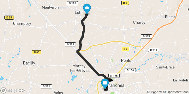 Itinéraire vers Avranches
