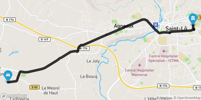 Itinéraire vers Saint-Lô