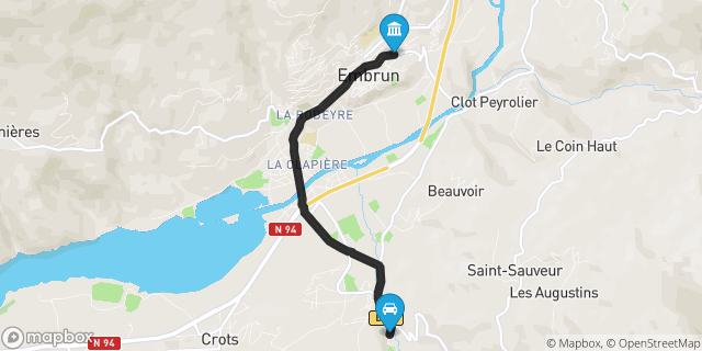 Itinéraire vers Embrun