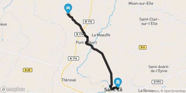 Itinéraire vers Saint-Lô
