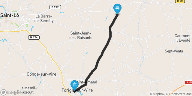 Itinéraire vers Torigni-sur-Vire