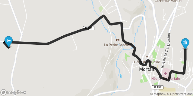 Itinéraire vers Mortain