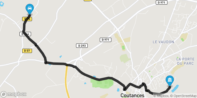 Itinéraire vers Coutances