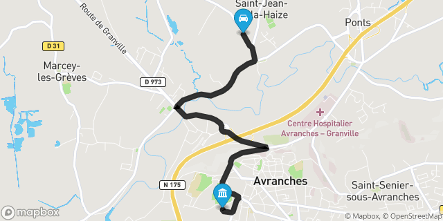Itinéraire vers Avranches