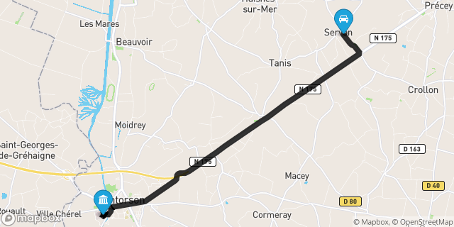 Itinéraire vers Pontorson