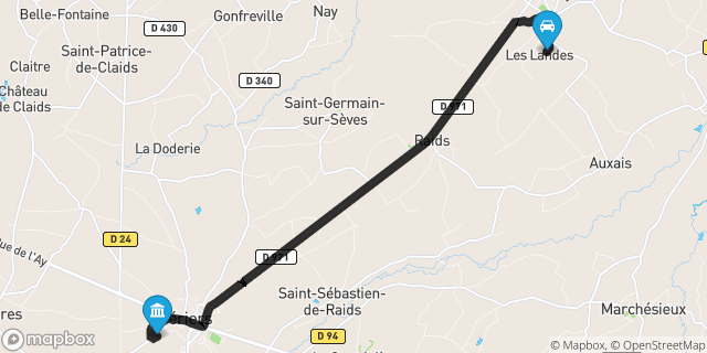 Itinéraire vers Périers