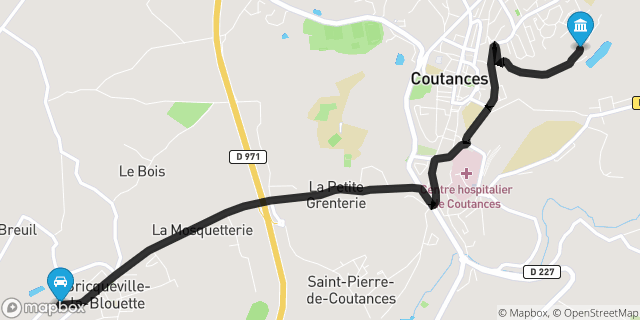 Itinéraire vers Coutances