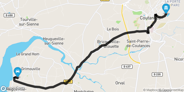 Itinéraire vers Coutances