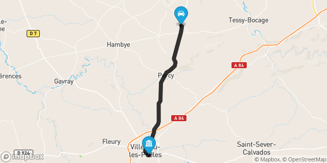 Itinéraire vers Villedieu-les-Poêles