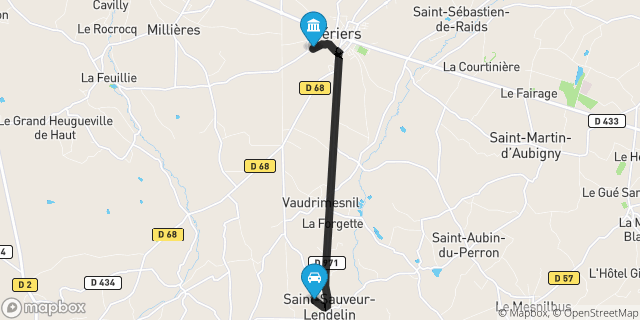 Itinéraire vers Périers