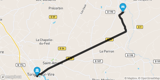 Itinéraire vers Torigni-sur-Vire