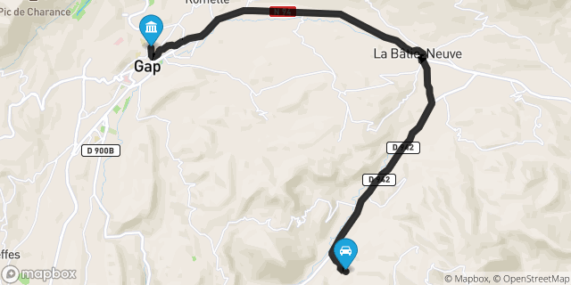 Itinéraire vers Gap