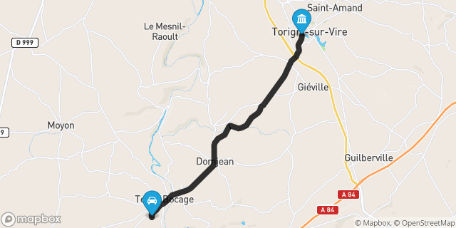 Itinéraire vers Torigni-sur-Vire