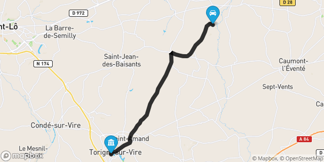 Itinéraire vers Torigni-sur-Vire