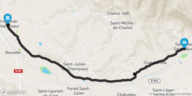 Itinéraire vers Saint-Bonnet-en-Champsaur