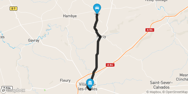 Itinéraire vers Villedieu-les-Poêles