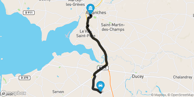 Itinéraire vers Avranches