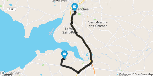 Itinéraire vers Avranches