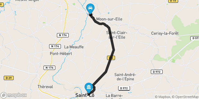 Itinéraire vers Saint-Lô