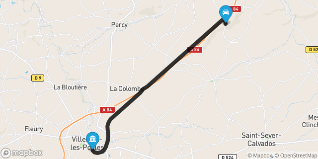 Itinéraire vers Villedieu-les-Poêles