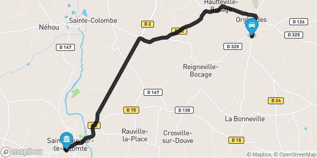 Itinéraire vers Saint-Sauveur-le-Vicomte