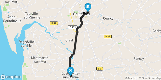 Itinéraire vers Coutances