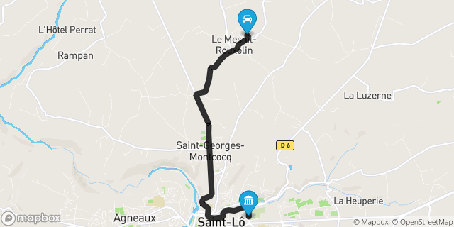 Itinéraire vers Saint-Lô