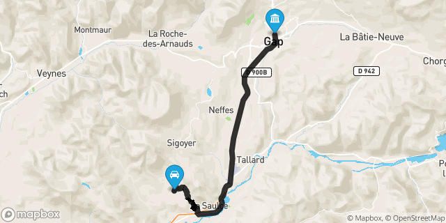 Itinéraire vers Gap