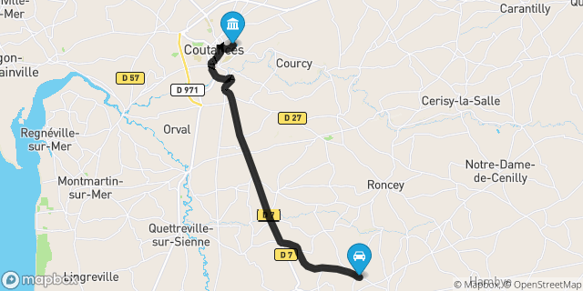 Itinéraire vers Coutances