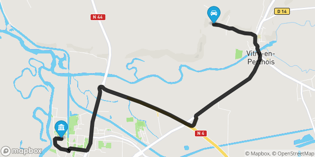 Itinéraire vers Vitry-le-François