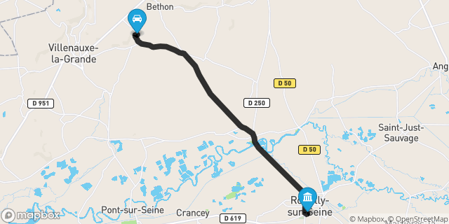 Itinéraire vers Romilly-sur-Seine
