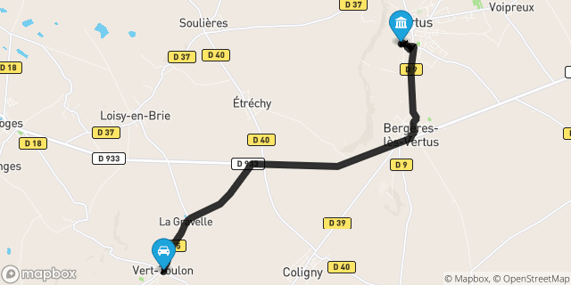 Itinéraire vers Vertus