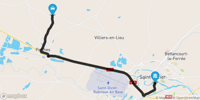 Itinéraire vers Saint-Dizier