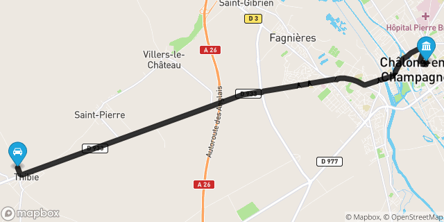 Itinéraire vers Châlons-en-Champagne