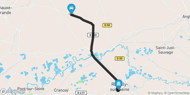 Itinéraire vers Romilly-sur-Seine