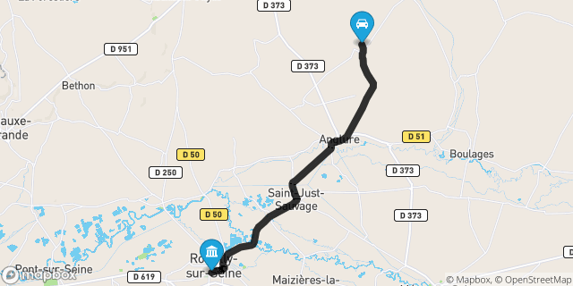 Itinéraire vers Romilly-sur-Seine