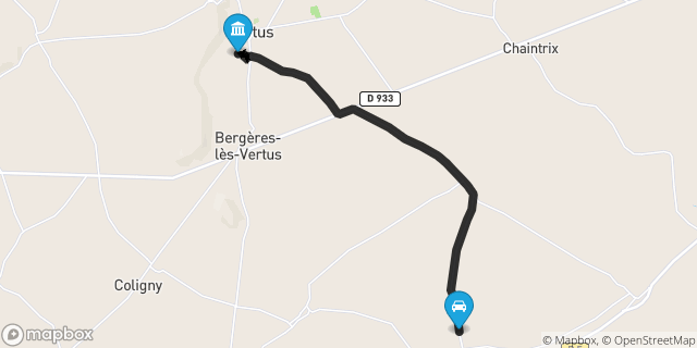 Itinéraire vers Vertus