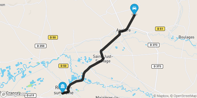 Itinéraire vers Romilly-sur-Seine