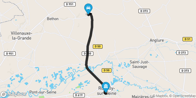 Itinéraire vers Romilly-sur-Seine