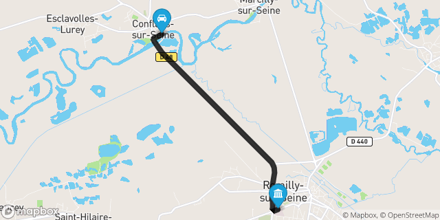 Itinéraire vers Romilly-sur-Seine