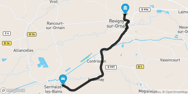 Itinéraire vers Revigny-sur-Ornain