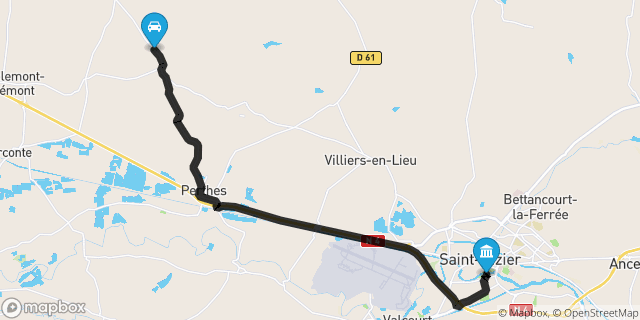 Itinéraire vers Saint-Dizier