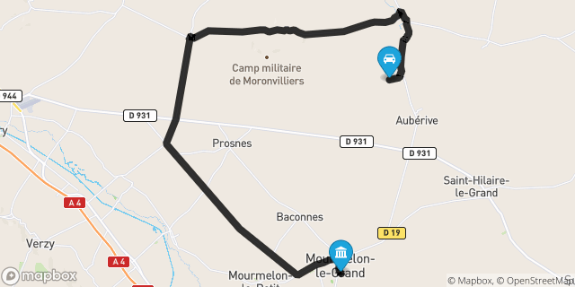 Itinéraire vers Mourmelon-le-Grand