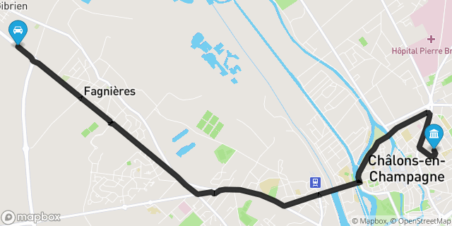 Itinéraire vers Châlons-en-Champagne