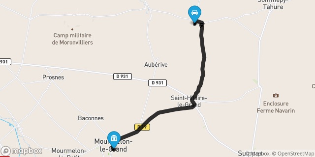 Itinéraire vers Mourmelon-le-Grand